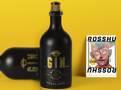 _Rosshu art direction branding gin graphic design kingwonder label rosshu sinner