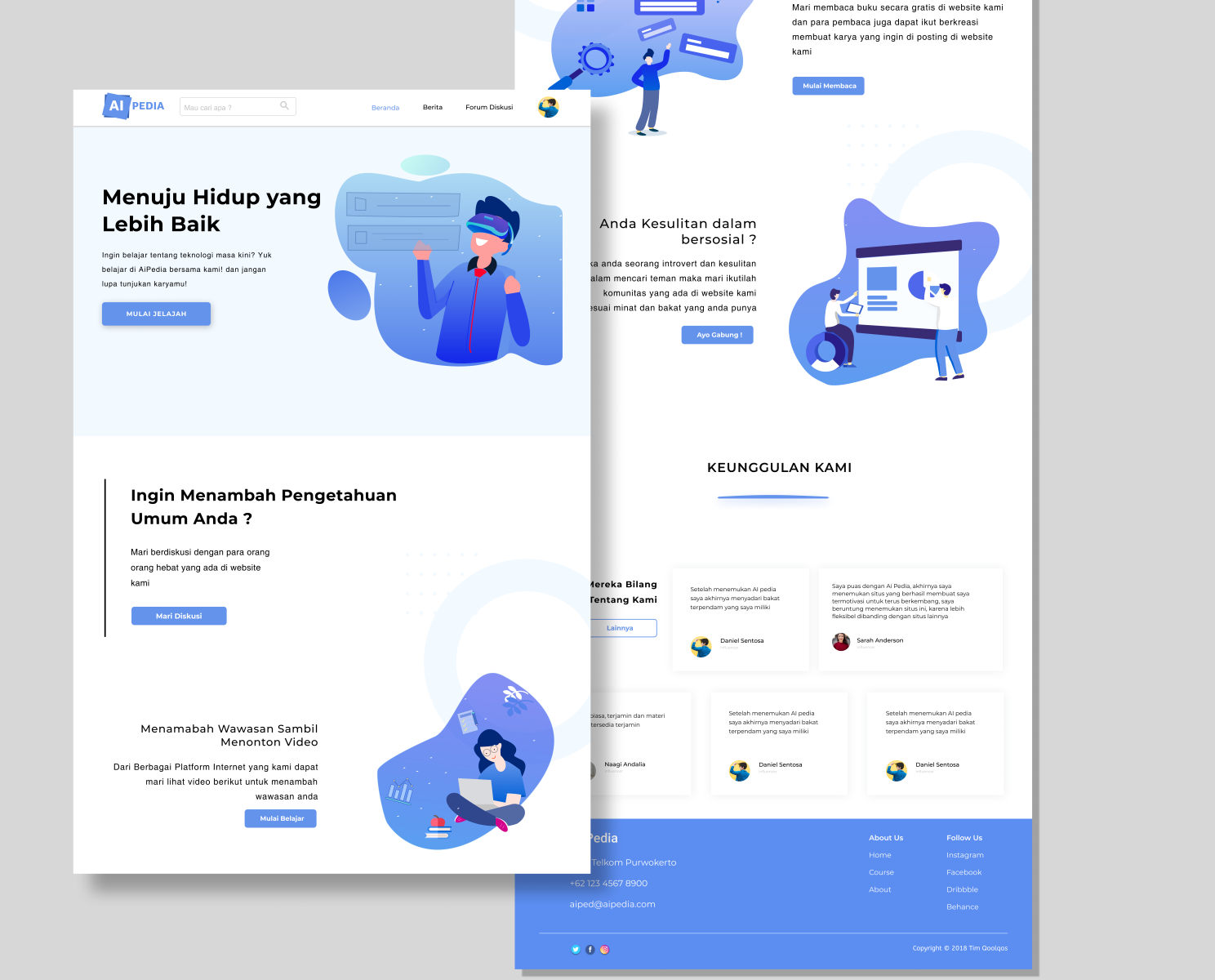 Landing Page AI Pedia by Faresa Prasetyo Nugroho on Dribbble