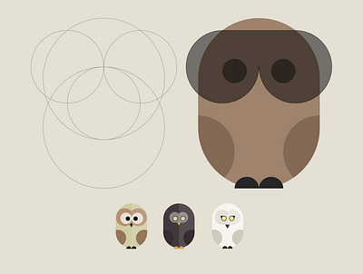 Geometric owls design graphic design illustration