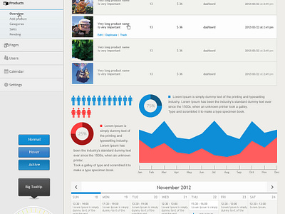 Dashboard User Interface Template by Florin Constantin on Dribbble