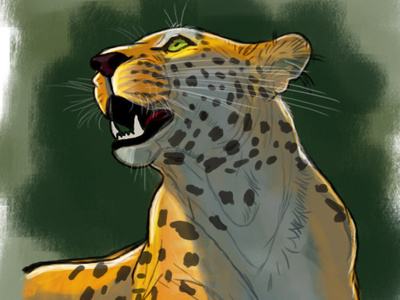 Tiger digital painting photoshop art