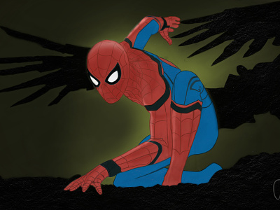 Spiderman digital painting photoshop art