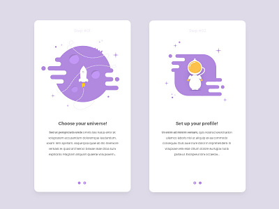 Onboarding application design mobile onboarding photoshop space step ui