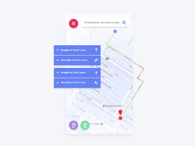 Map application concept dailyui design map mobile ui