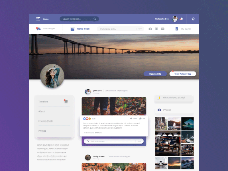 Redesign Part 02 - Profile daily design feed picture post profile training ui usplash