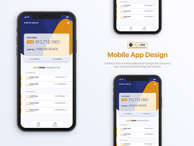 XcelPay App 2019 app bitcoin design digital currency iphonex mobile app photoshop token ui ui ux design ux