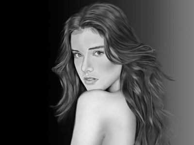 Girl Portrait 2d advertisement animation art branding character concept art concept character concept design design digital painting drawing illustration paarvaigalpaintings photoshop vector