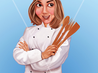 Chef 2d advertisement art character concept art concept character concept design design digital painting drawing illustration paarvaigalpaintings photoshop vector wacom