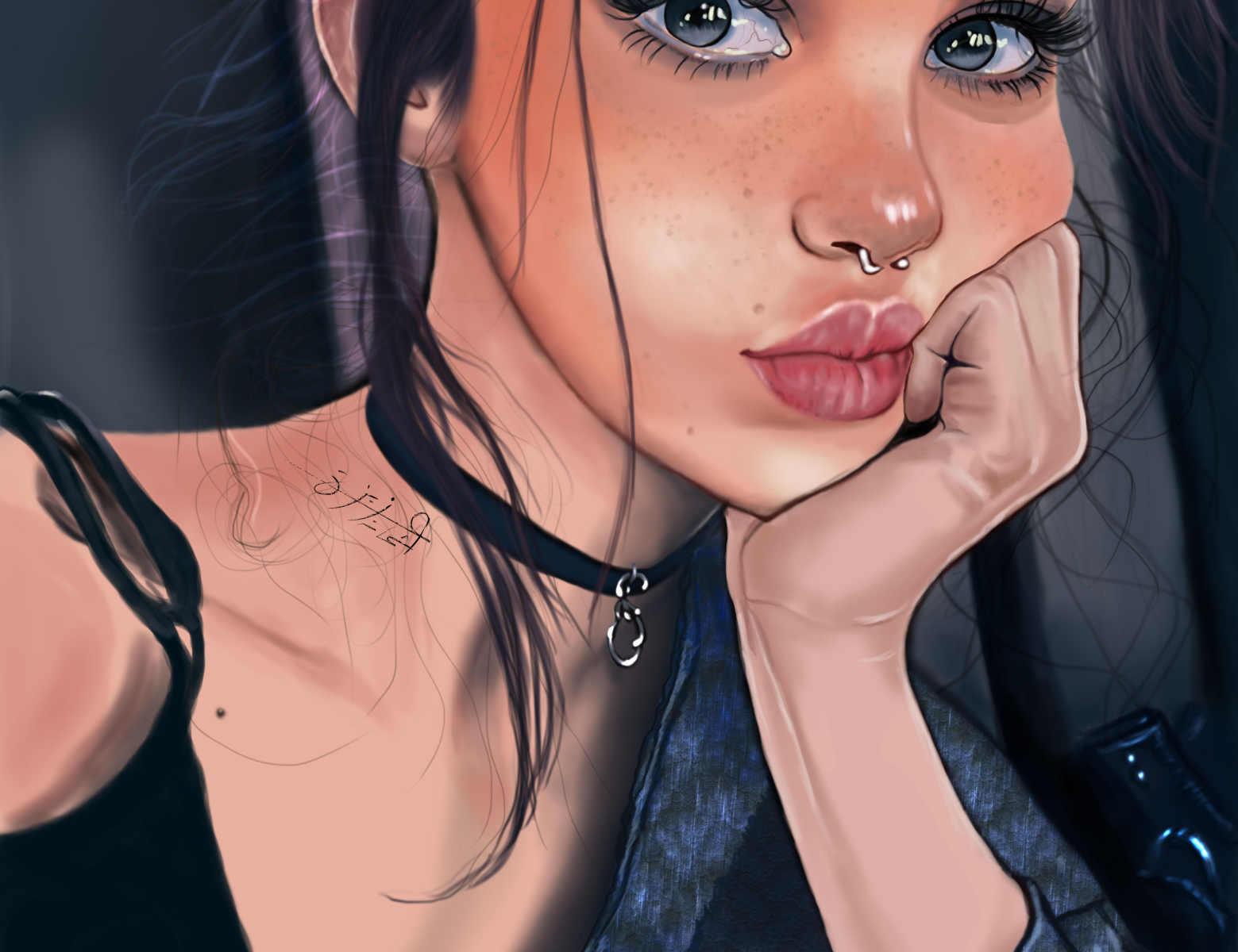 girl Digital painting Portrait by aziza shehata on Dribbble