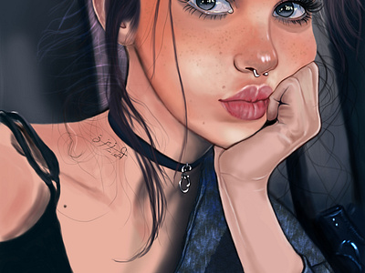 girl Digital painting Portrait