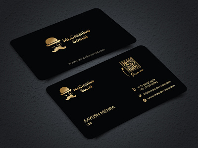 Mr. Creative Social brand design branding business card logo design visiting card design