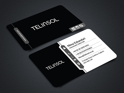 Telinsol Business Card design branding business card design logo design visiting card design website builder website design