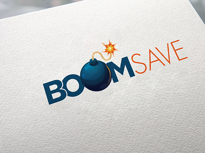 Boom Save big sale branding ecommerce logo design offer products sales save money shoping vector