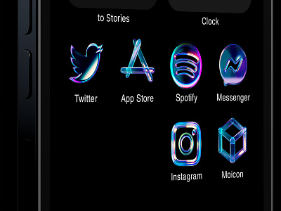 Glass icons for iPhone