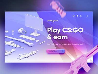 3d CSGO landing page