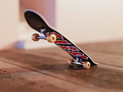 Skateboard 3d blender fingerboard flip illustration render skateboard