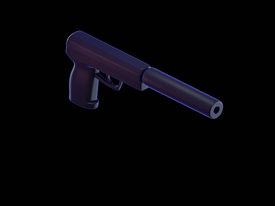Pistol - 3D Animation 3d animation blender branding c4d clean csgo dark esport glow gun icon iconography icons illustration isometric pistol render usp