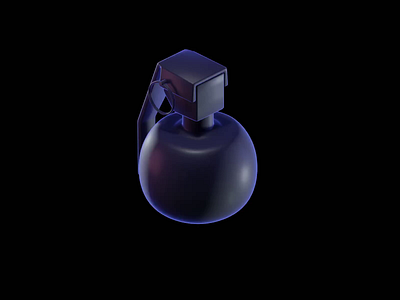 Grenade - 3D Animation 3d animation blender branding c4d clean csgo dark esport fortnite gaming glow grenade icon iconography icons illustration isometric render twitch