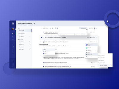 Action items Dashboard