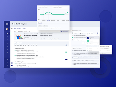 1-on-1 Dashboard: For building Communication and Transparency card card design cards communication dashboard dashboard design dashboard ui design employee engagement figma manager saas ui