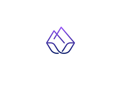 evernest logo linework logo mountain nest