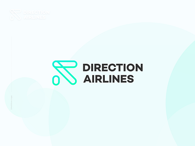Direction Airlines Logo brand branding design flat graphic design illustration logo vector