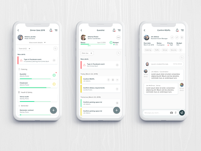 Event Coordinator App app sketch sketchapp ui