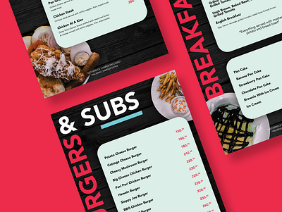 Cups and Cues Sports Cafe Menu Design adobe illustrator adobe photoshop graphic design menu menu design