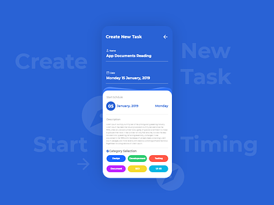 Create New Task task add