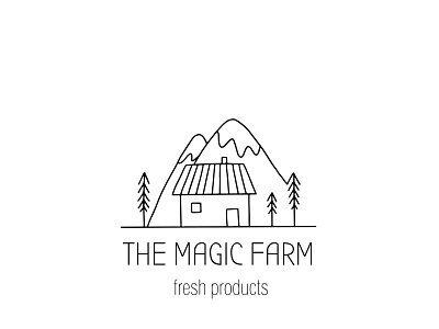 The magic farm - farm logo agriculture app branding farm farming gardening greenhouse hand drawn icon illustration logo minimal nature organic template ui vector website