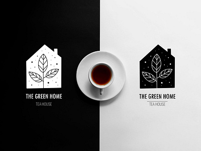 The Green house app branding greenhouse hand drawn herbal house icon illustration logo minimal organic shop tea template ui ux vector web