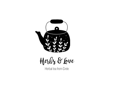 Herbal tea logo app branding company hand drawn herbal house icon illustration logo minimal shop tea template ui vector web