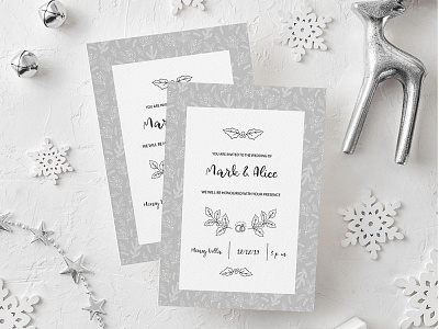 Christmas branding for wedding