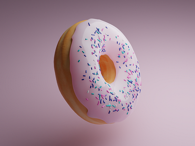 Donut 3d design illustration minimal ui webdesign