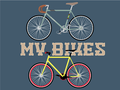 My bikes bike design fixed gear flat flat design illustration vector