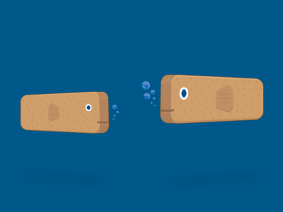Fish fingers/fish sticks... fun illustration vector
