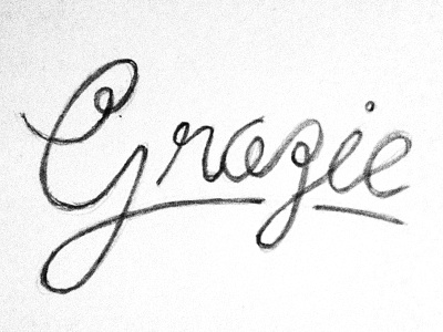 Grazie hand lettering lettering script typography