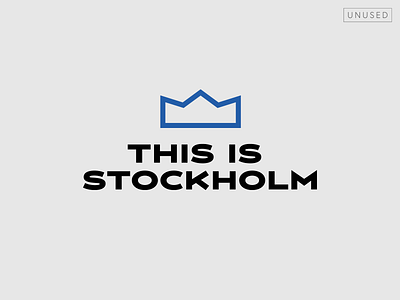 This is Stockholm logo (proposal) crown design logo logo design logotype type typography vector