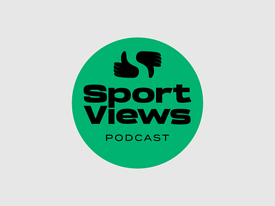 Sport Views Podcast logo design hands logo logo design logotype podcast sport sports thumbs up type typography vector