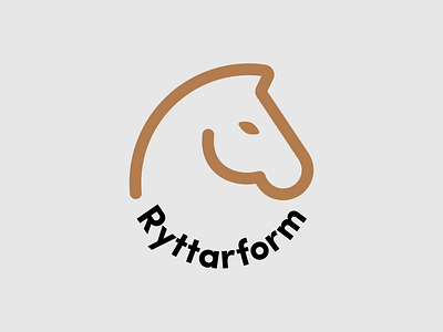 Ryttarform logo animal horse logo logo design logotype type typography vector