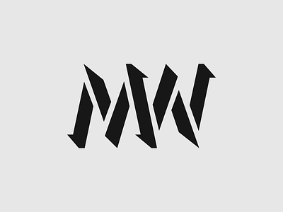 MW logo design logo logo design logotype personal type typography vector