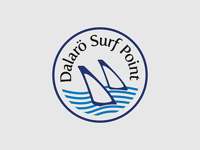 Dalarö Surf Point logo design illustration logo logo design logotype sup surf type typography vector windsurfing