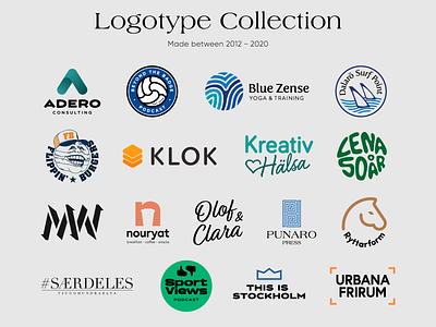 Logotype Collection 2012–2020 branding collection design hand lettering illustration lettering logo logo design logotype script type typography vector