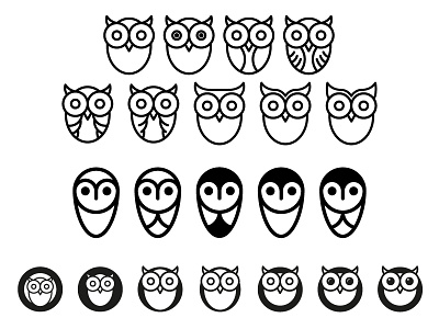 Unused owl logomarks illustration logo logomark logotype owl