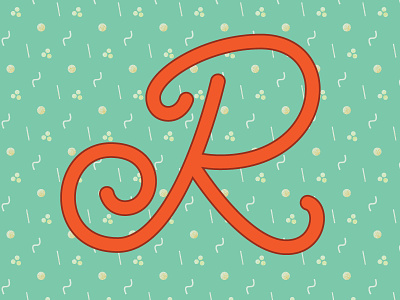 R illustration typography vector