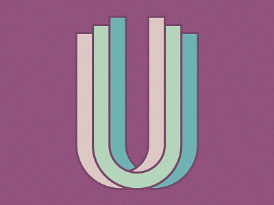 U illustration typography vector