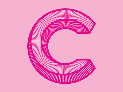 C lettering type typography vector
