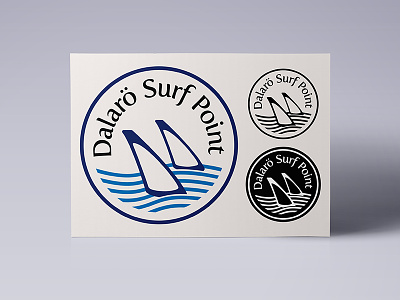 Dalarö Surf Point logo illustration logo mockup surf typography vector windsurf