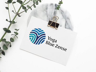 Yoga Blue Zense illustration logo mockup sup typography vector yoga