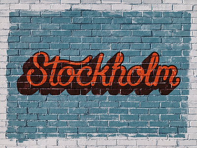 Stockholm hand lettering hand lettering lettering mural stockholm typography vector